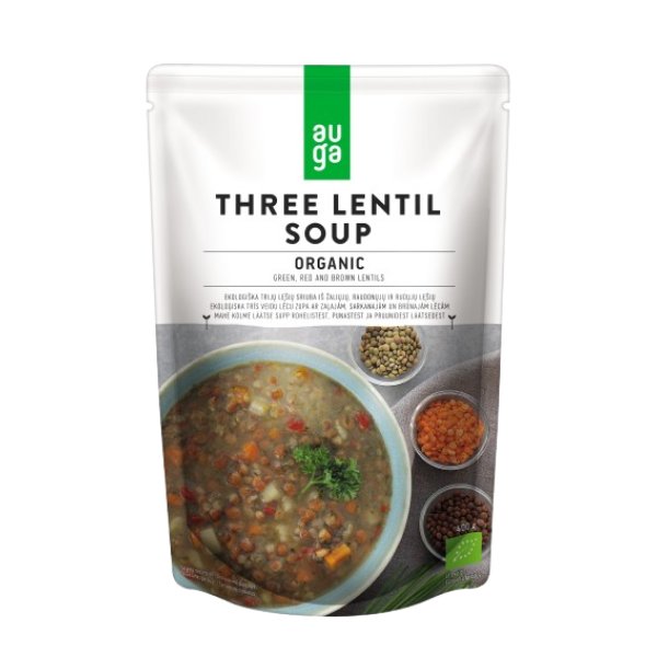Picture of Auga KHCH02420548 14.1 oz Organic Three Lentil Soup