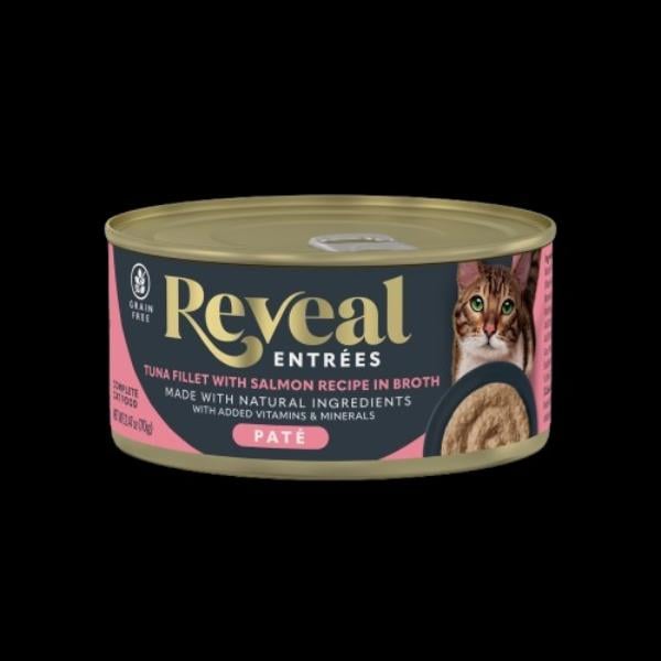 Picture of Reveal KHLV02417012 2.47 oz Entrees Tuna Fillet with Salmon Pate Recipe Cat Food