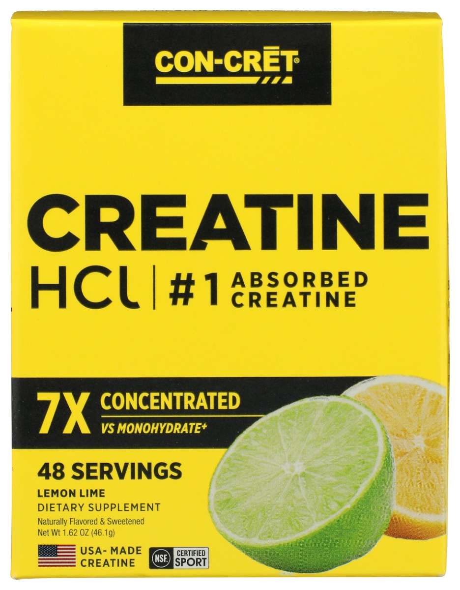 Picture of Con Cret KHCH02420982 4.5 oz Creatine HCL Powder - Lemon Lime