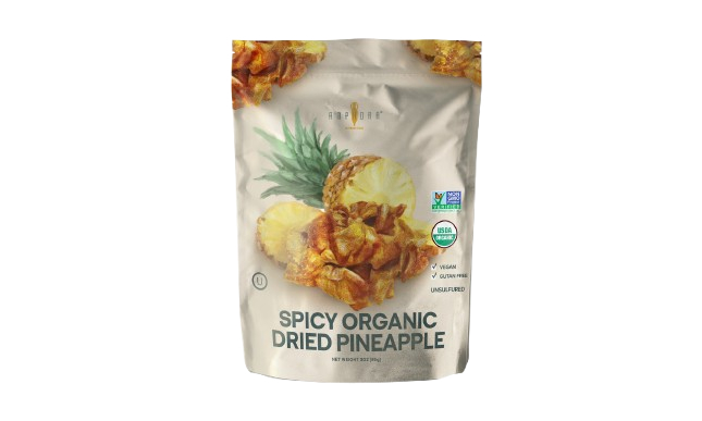 Picture of Amphora KHLV02403719 3 oz Organic Spicy Soft Dried Pineapple