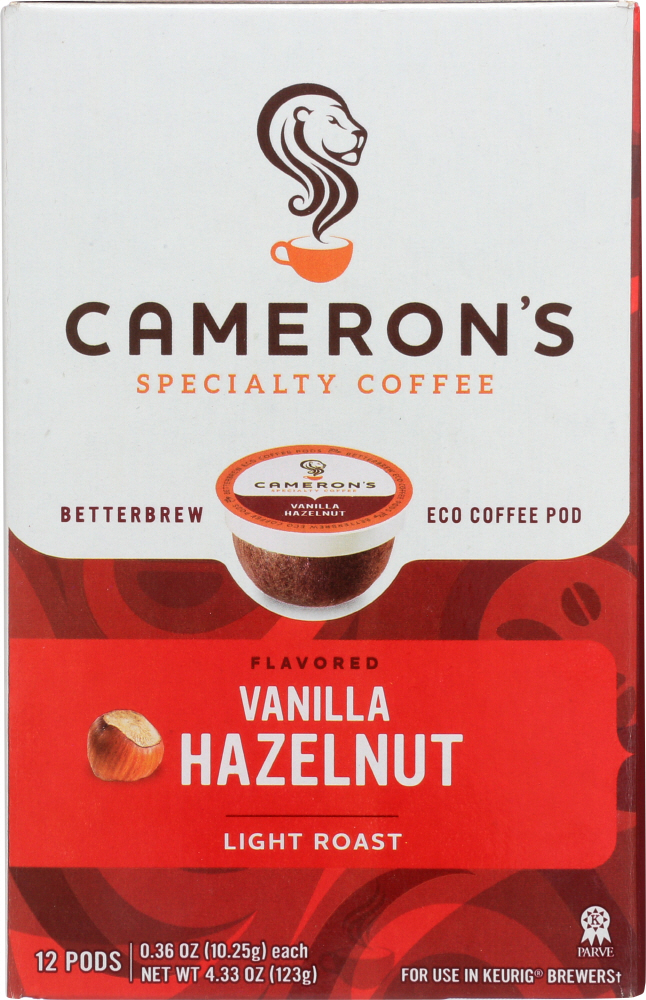 Picture of Camerons Coffee KHFM00295831 4.33 oz Vanilla Coffee Hazelnut Single Serve Pods