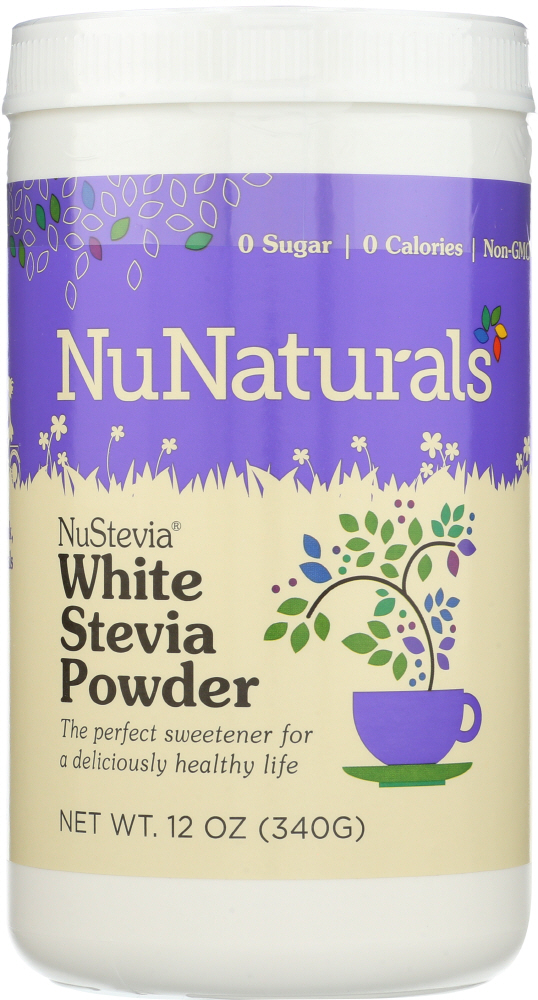 Picture of Nunaturals KHFM00316960 White Stevia Powder Sweetener, 12 oz
