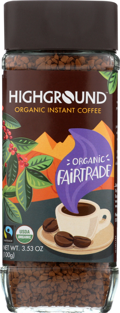 Picture of Highground KHFM00326714 Organic Regular Instant Coffee&#44; 3.53 oz