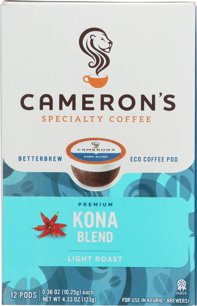 Picture of Camerons Coffee KHFM00274317 Kona Blend Coffee&#44; 12 Count - 4.33 oz