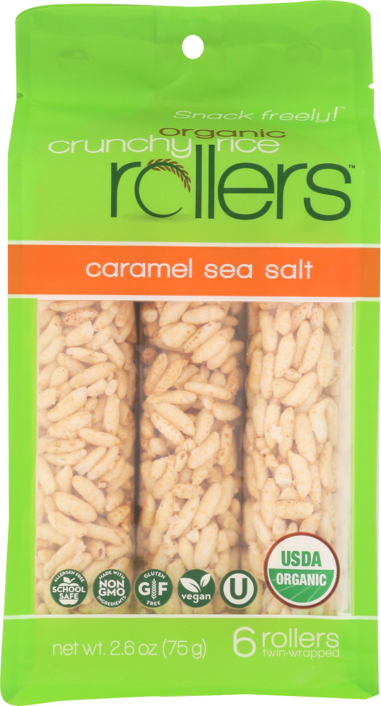 Picture of Chef Bobo Brand KHFM00318936 2.6 oz Crunchy Rice Rollers Organic Caramel Sea Salt