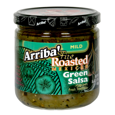 Picture of Arriba KHFM00018453 16 oz Fire Roasted Mexican Green Mild Salsa