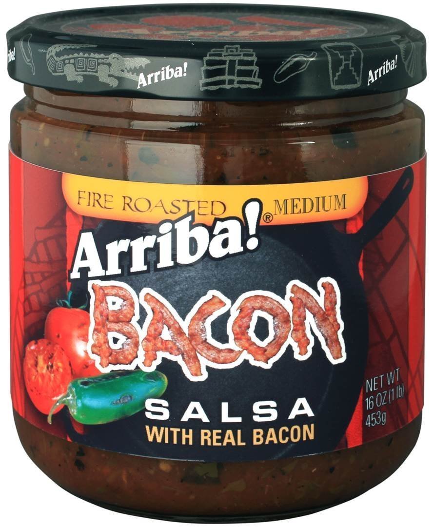 Picture of Arriba KHFM00255025 16 oz Medium Fire Roasted Bacon Salsa