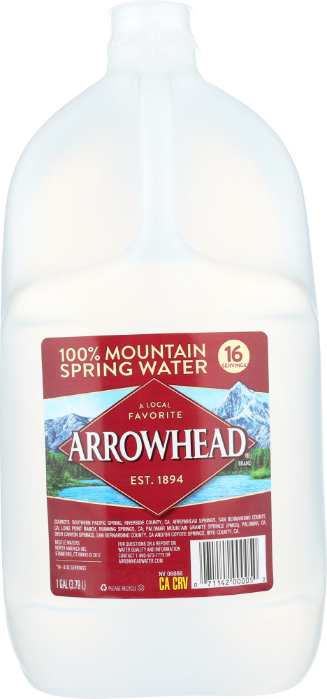 Picture of Arrowhead Water KHFM00080101 1 gal Mountain Spring Water Bottle