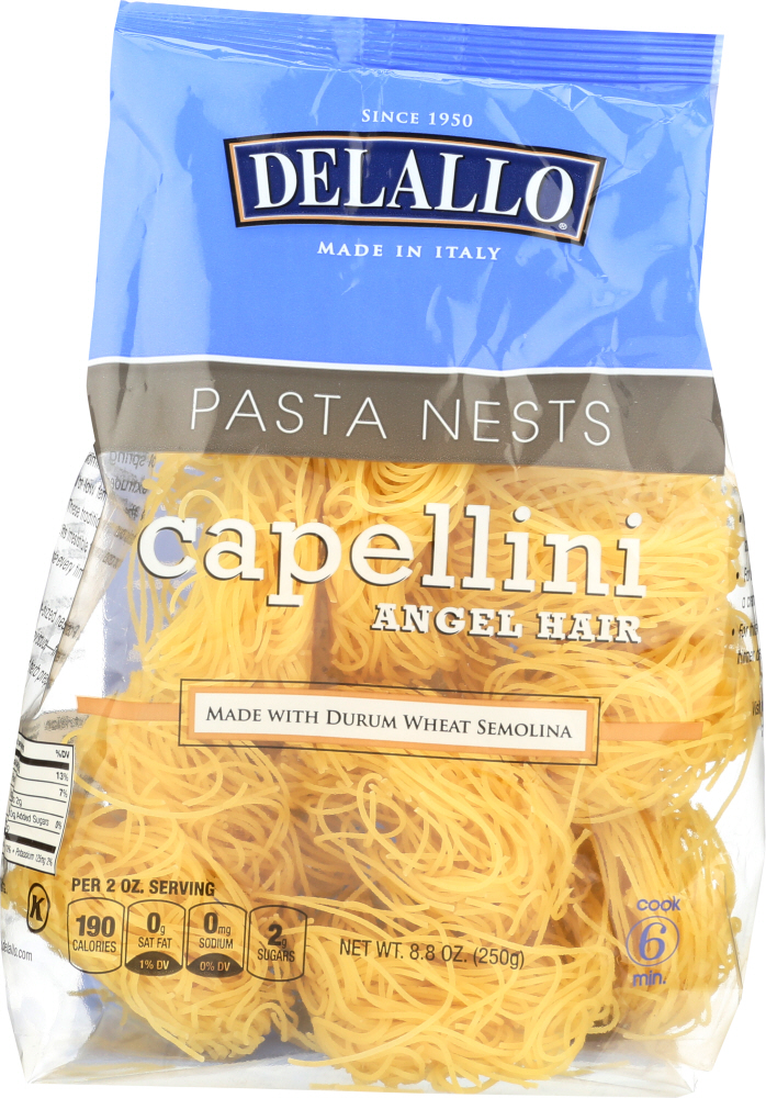 Picture of Delallo KHFM00335923 8.82 oz Capellini Angel Hair Nest Pasta