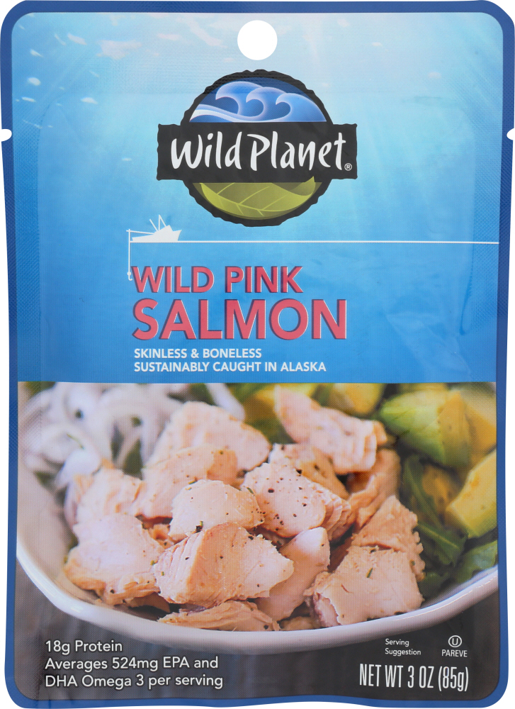 Picture of Wild Planet KHFM00333440 3 oz Wild Pink Salmon Pouch