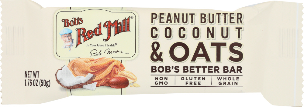 Picture of Bobs Red Mill KHFM00335456 1.76 oz Peanut Butter Coconut & Oats Better Bar