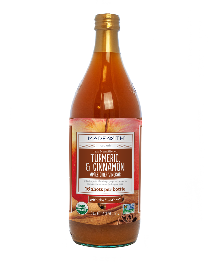 Picture of Made With KHFM00333413 33.8 fl oz Organic Turmeric & Cinnamon Apple Cider Vinegar