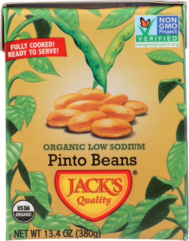 Picture of Jacks Quality KHFM00321234 13.4 oz Organic Low Sodium Pinto Beans