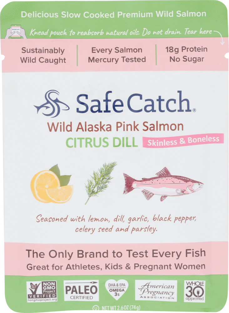 Picture of Safe Catch KHFM00333599 2.6 oz Wild Alaska Pink Salmon, Citrus Dill