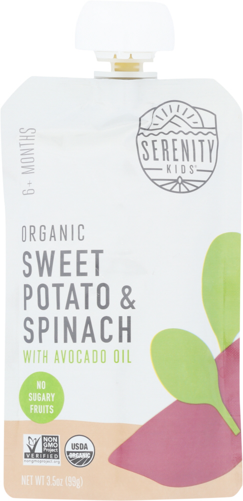 Picture of Serenity Kids KHFM00336433 3.5 oz Organic Sweet Potato Spinach Baby Food