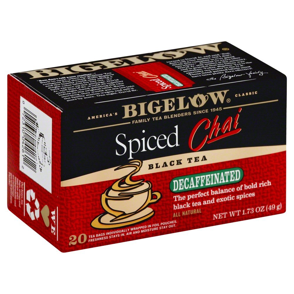 Picture of Bigelow KHLV00616987 Spiced Chai Decaf Tea - 20 Bags, 1.73 oz