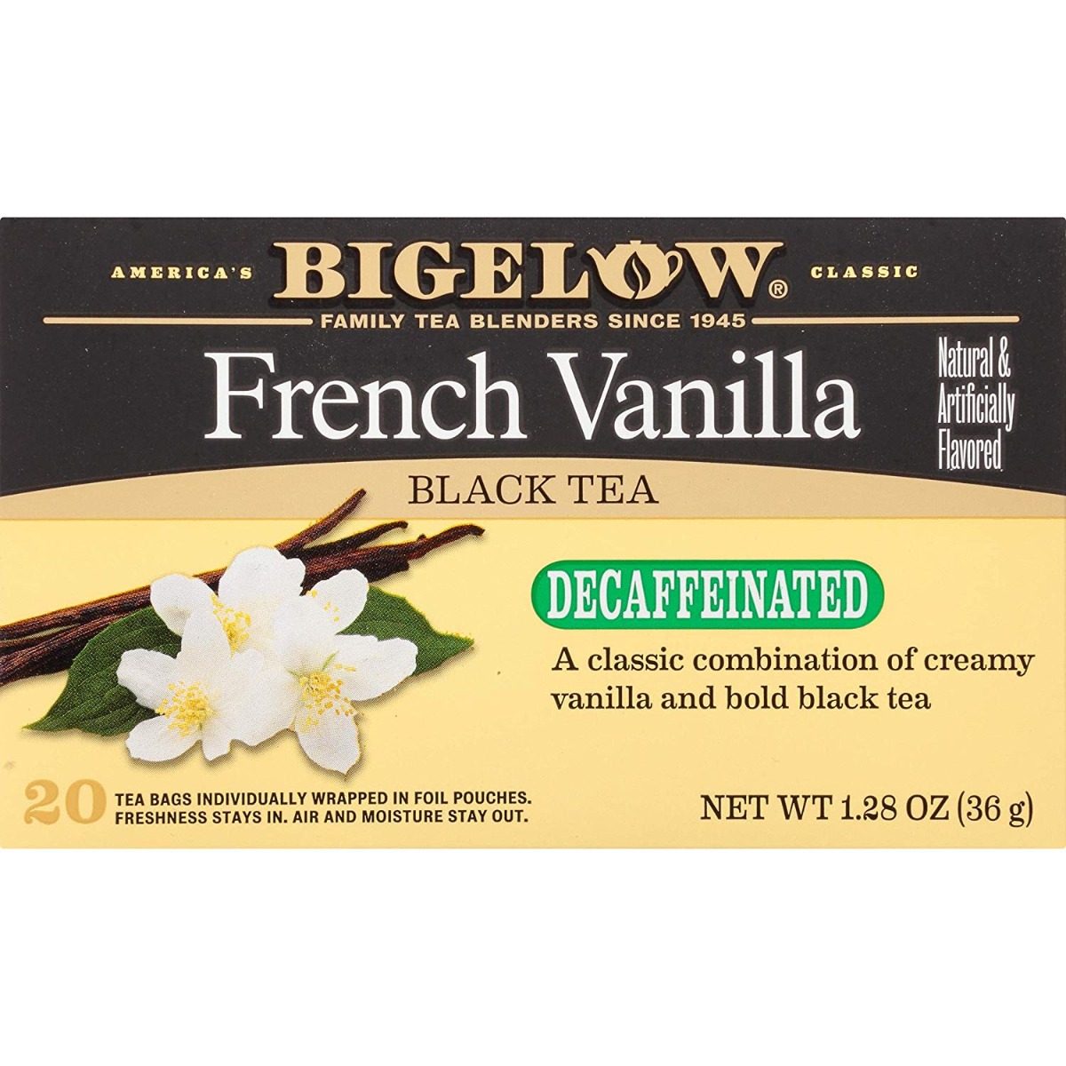 Picture of Bigelow KHLV00877787 French Vanilla Decaf Tea 2- 0 Bags&#44; 1.28 oz