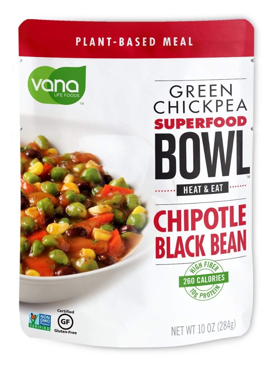 Picture of Vana Life Foods KHLV00267464 Superfood Bowl Chipotle Black Bean Green Chickpea, 10 oz