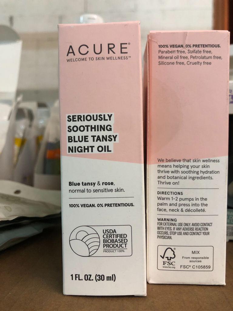 Picture of Acure KHFM00313689 Seriously Soothing Blue Tansy Facial Night Oil, 1 fl oz