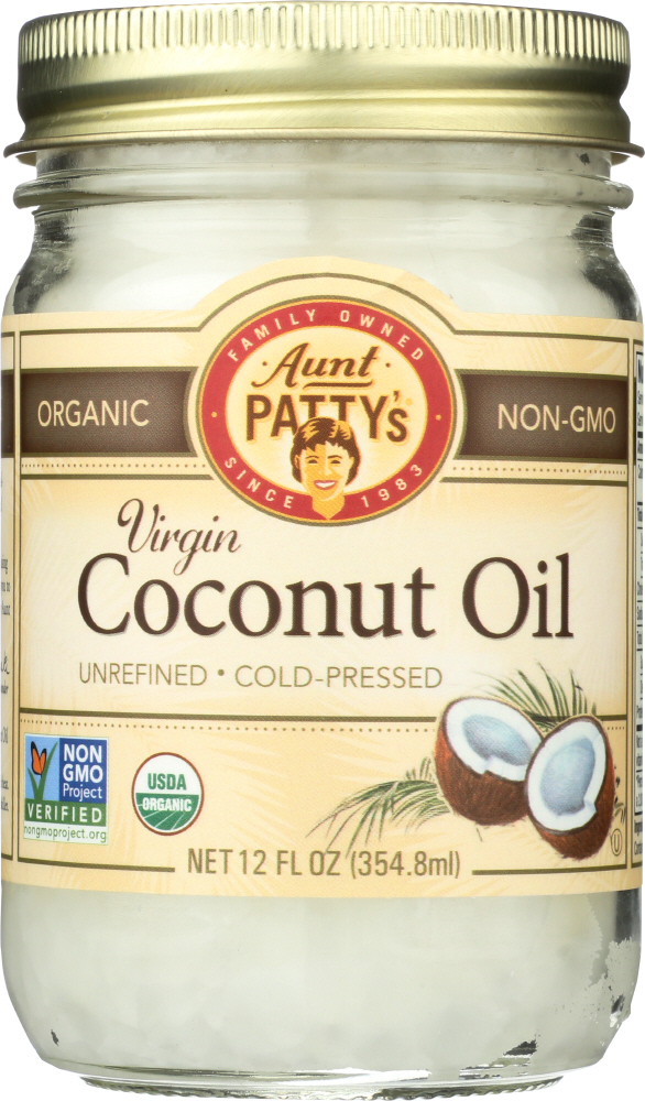 Picture of Aunt Pattys KHFM00118349 12 oz Organic Coconut Oil with Extra Virgin