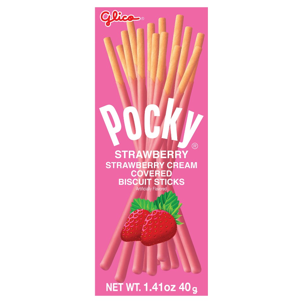 Picture of Glico KHLV00080573 Pocky Strawberry Cream Biscuit Sticks&#44; 1.41 oz