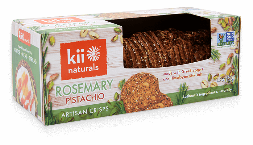 Picture of Kii Naturals KHLV00108114 Rosemary & Pistachio Crisps&#44; 5.3 oz