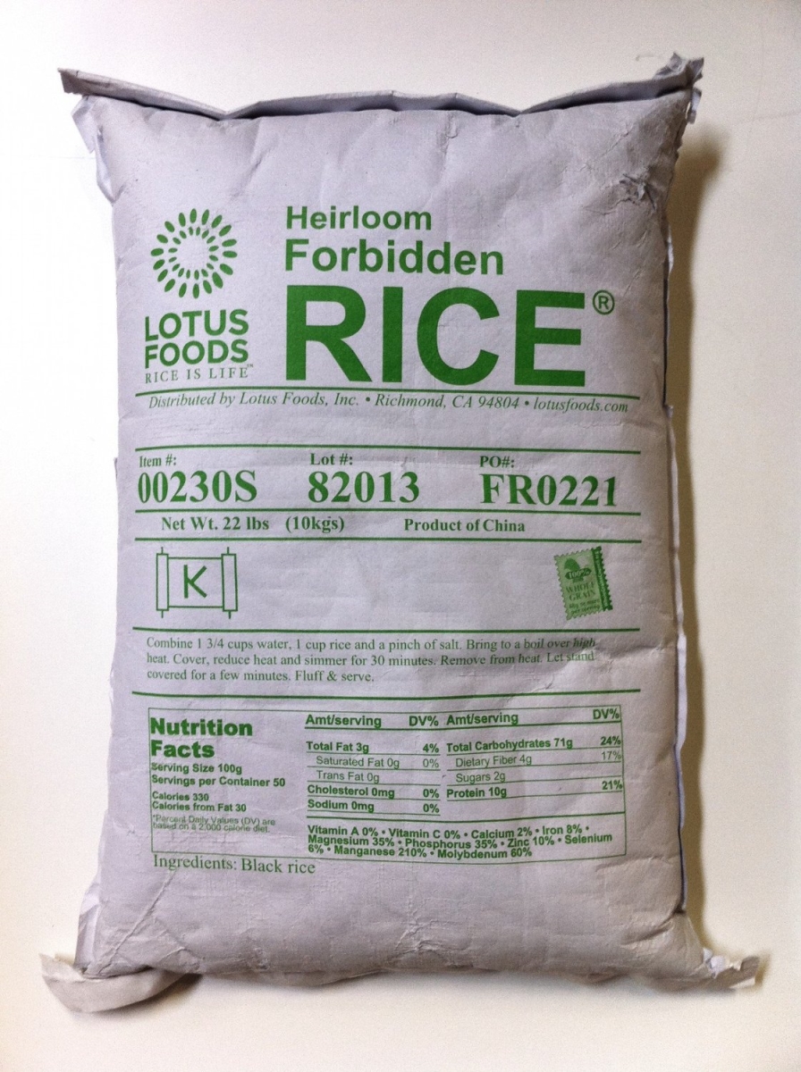 Picture of Lotus Foods KHFM00148286 Heirloom Forbidden Rice, 22 lbs