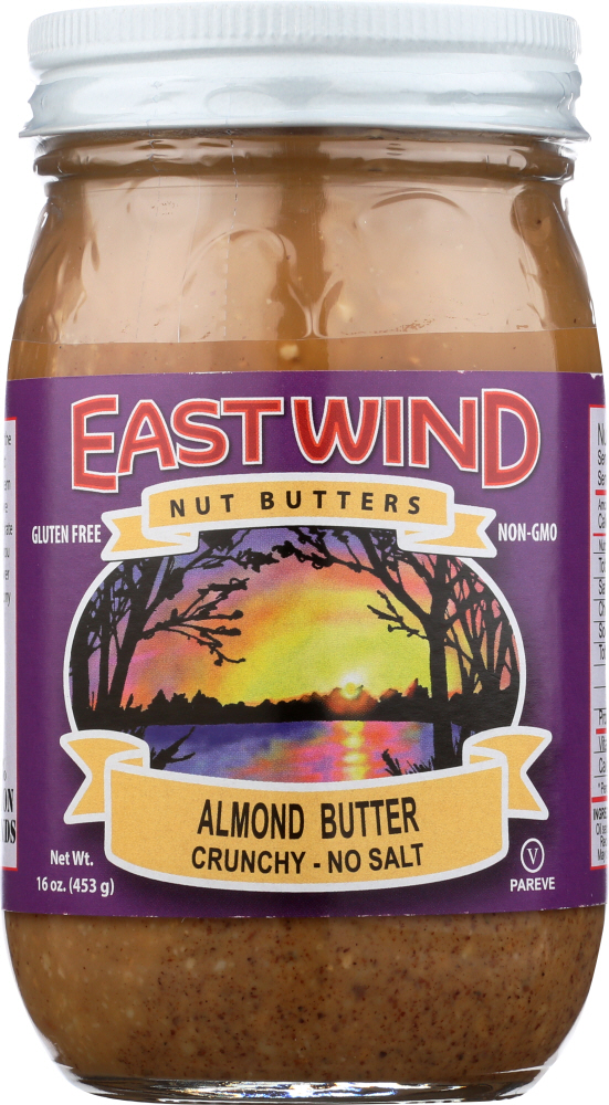 Picture of East Wind KHFM00038564 16 oz Nut Butters Crunchy No Salt Almond Butter