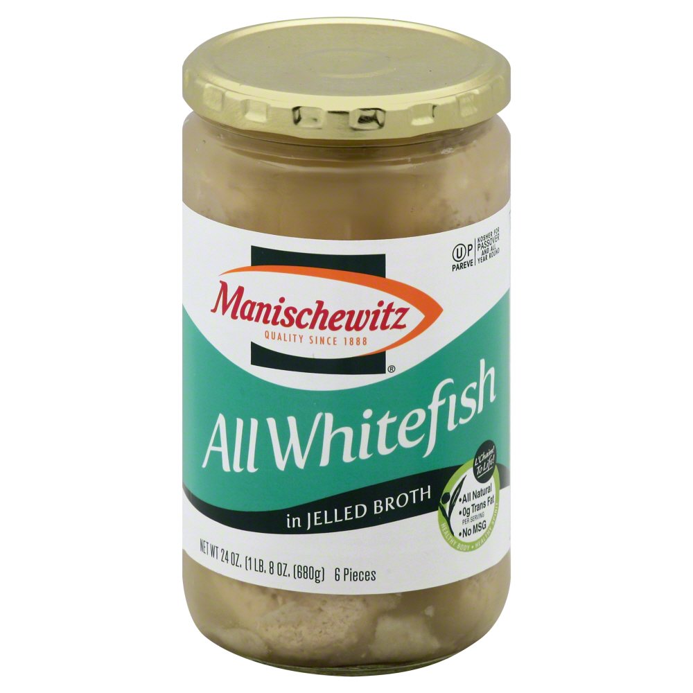 Picture of Manischewitz KHFM00032453 All Whitefish in Jelled Broth, 24 oz