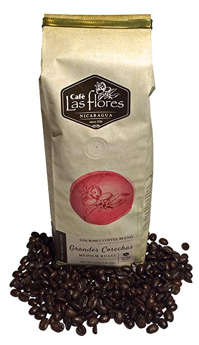 Picture of Cafe Las Flores KHLV00336315 Whole Bean Medium Roast Coffee, 16 oz