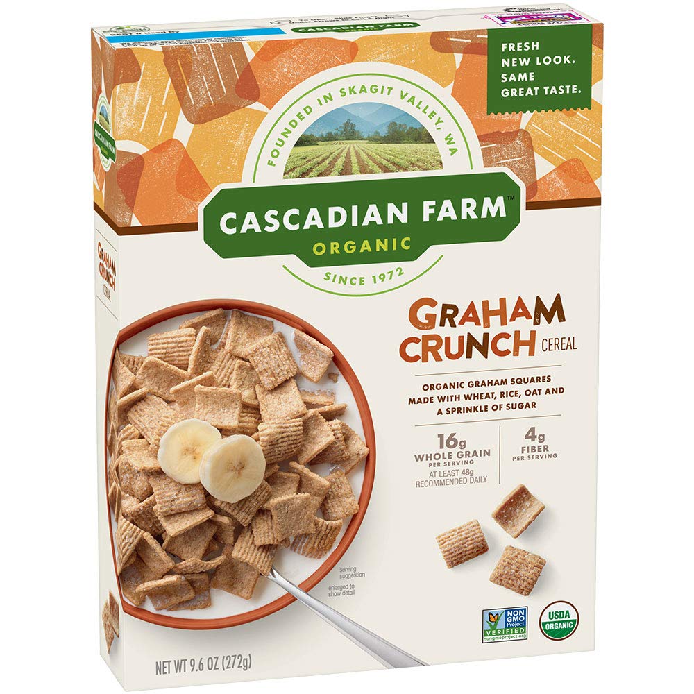 Picture of Cascadian Farm KHLV00126019 Graham Crunch Cereal, 9.6 oz