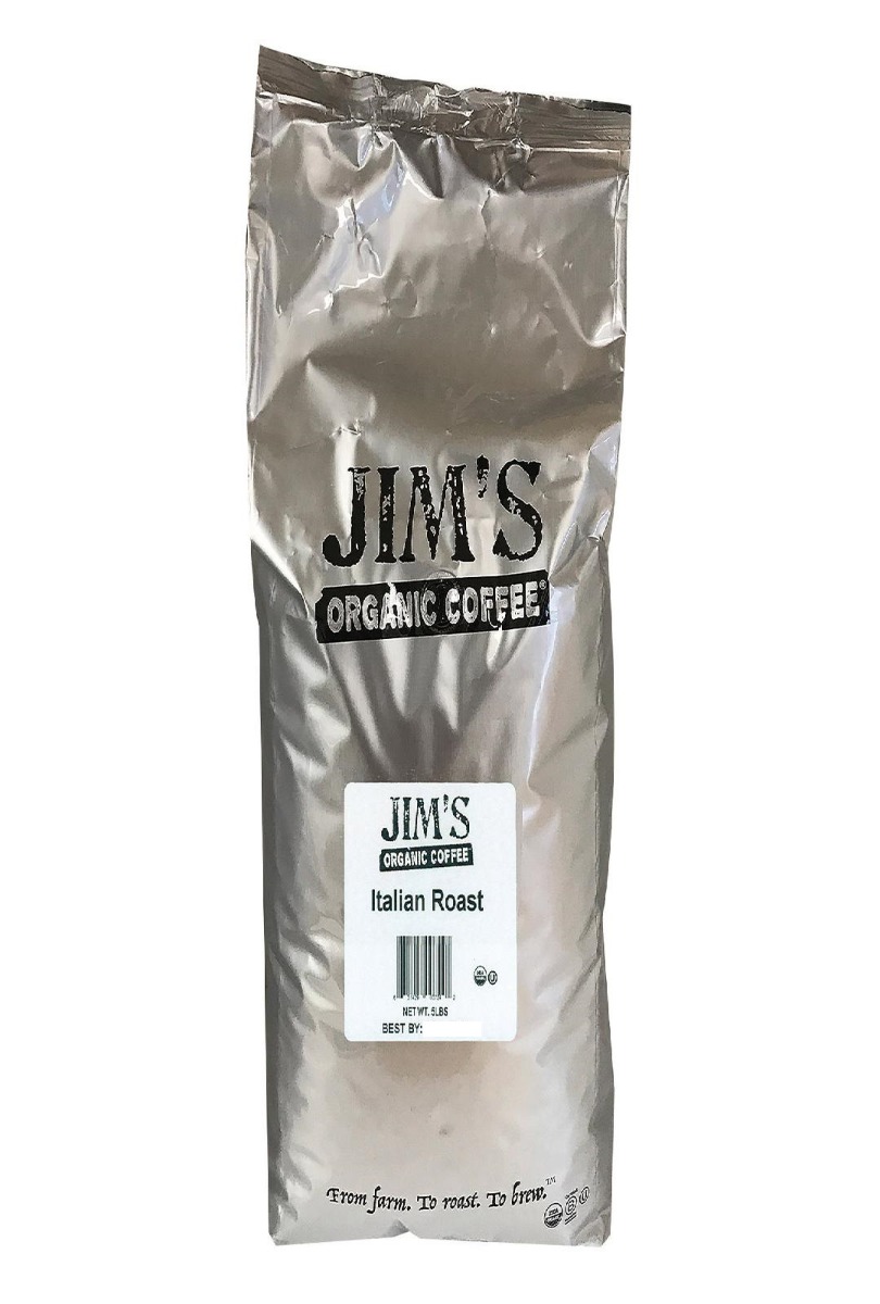 Picture of Jims Organic Coffee KHLV00337410 Organic Italian Roast Whole Bean Coffee&#44; 5 lbs