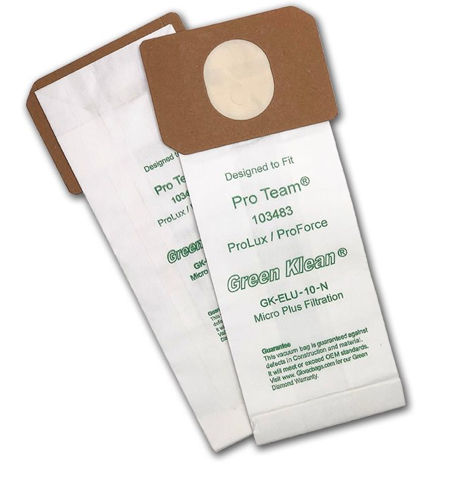 GK-ELU-10 Pro Team ProLux & ProForce Replacement Vacuum Bags - 10 per Case - Case of 10