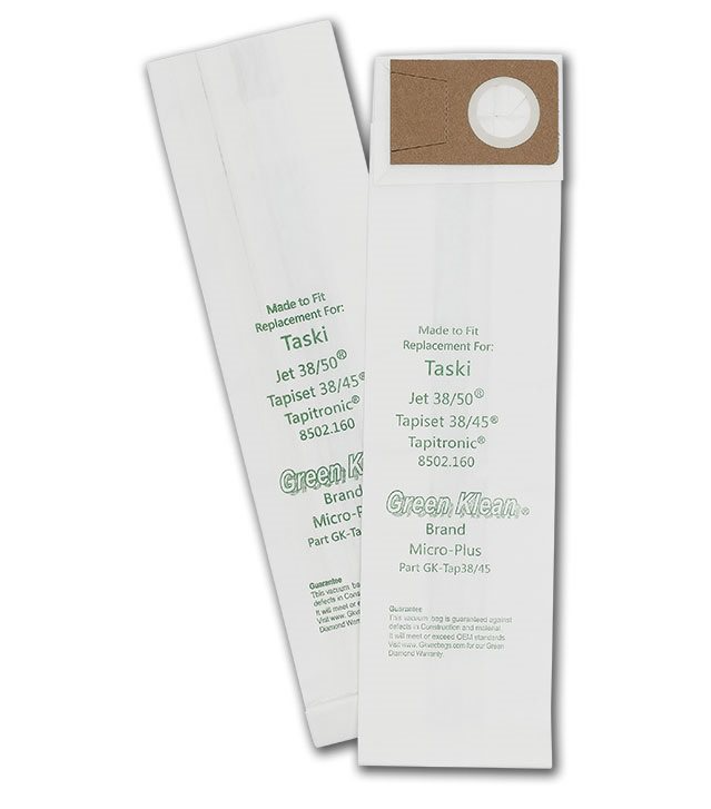 GK-Tap38-45 Taski Jet 38 by 50, Tapiset 38 by 45 & Tapitronic Replacement Vacuum Bags - 10 per Case - Case of 10