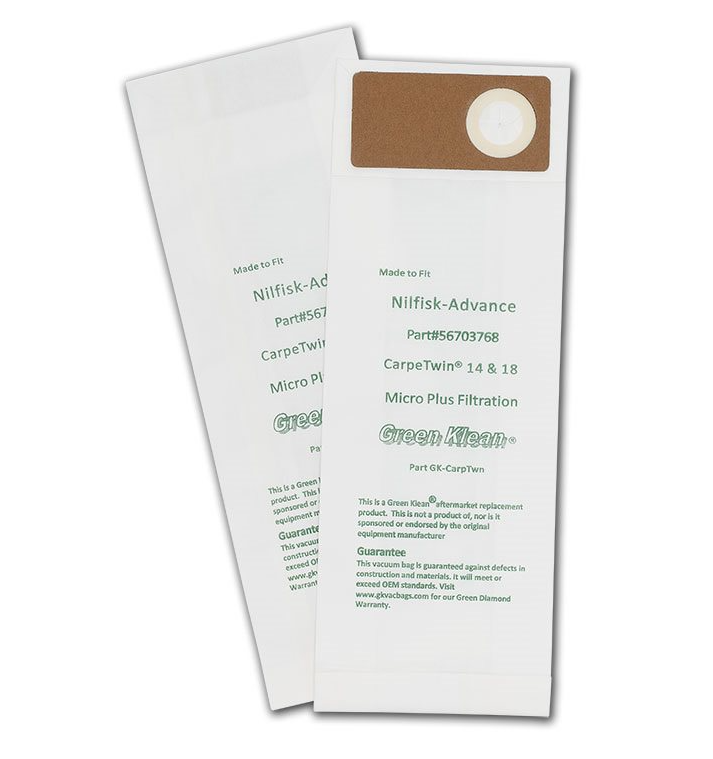 GK-CarpTwn Nilfisk CarpeTwin 14 by 18 Model Replacement Vacuum Bags - 10 per Case - Case of 10