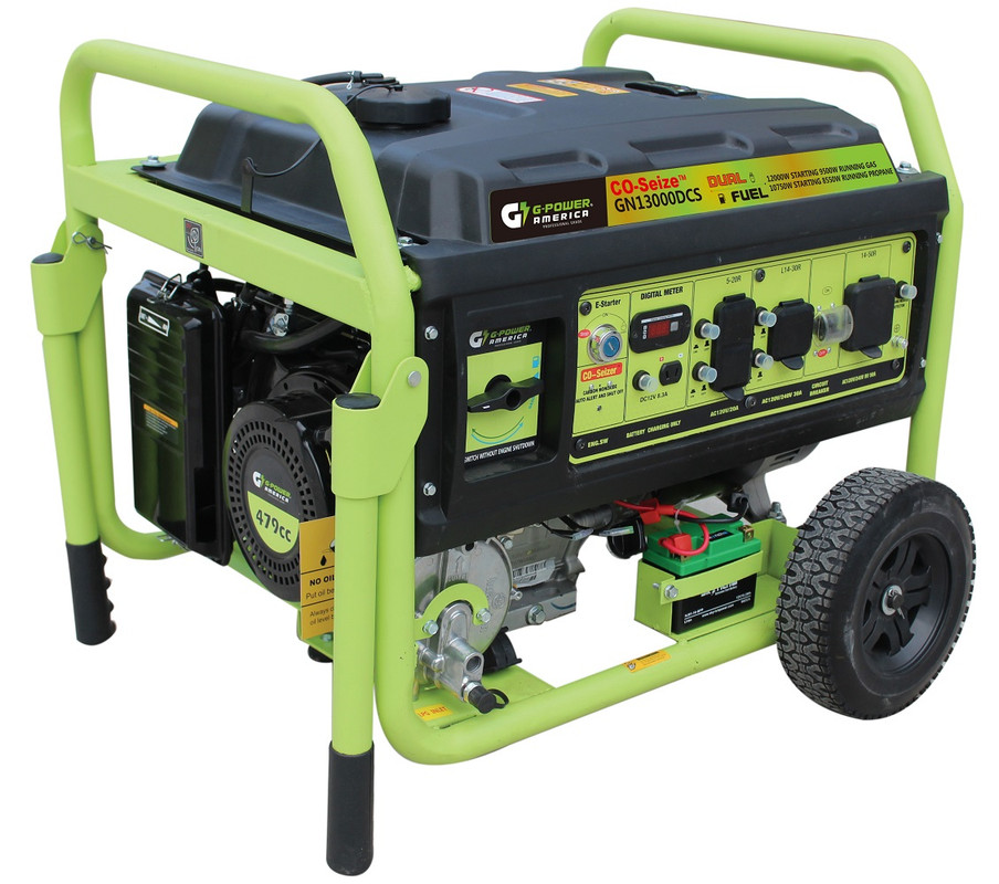 GN13000DCS 13000W CO-Seizer Series Protected Dual Fule Generator