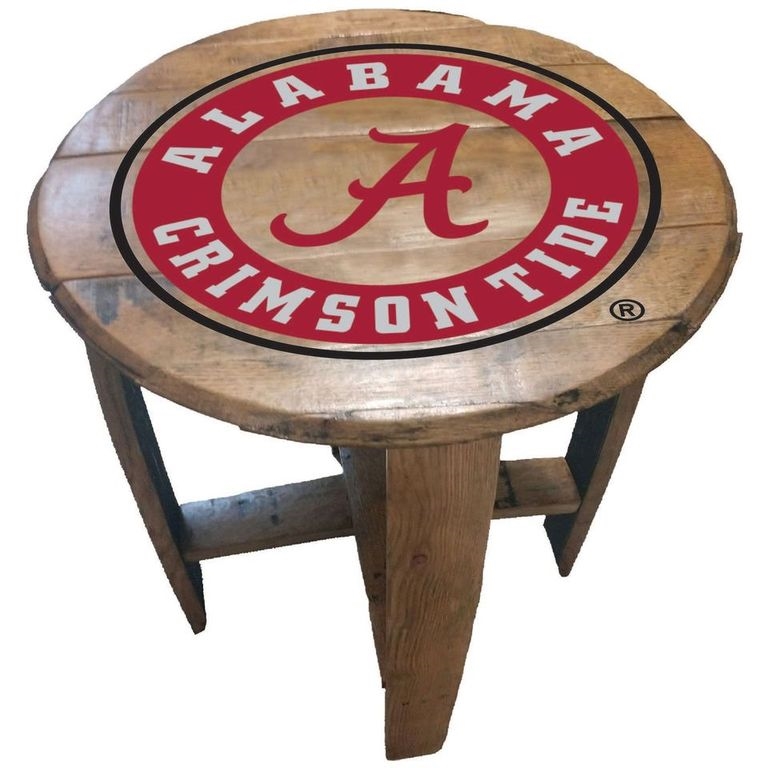 BTT-ALA-01 NCAA-ALABAMA CRIMSON TIDE Oak Barrel Table -  Barrel-Tops