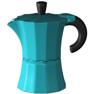 Picture of Gnali &amp; Zani V210B-1 Morosina Express Stovetop Espresso Makers - Blue Measures  - 1 Cup