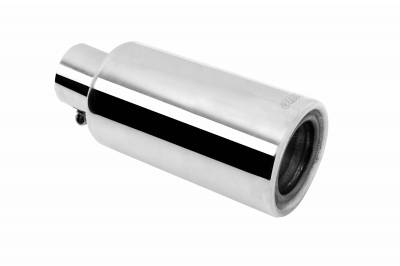 500659-B Black Ceramic Rolled Edge Angle MufflerQuiet Tip, Clamp On