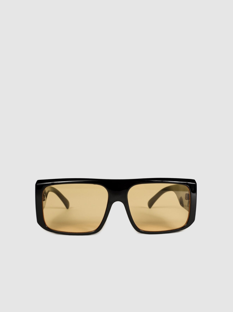 Quad Sunglasses, Black & Silver