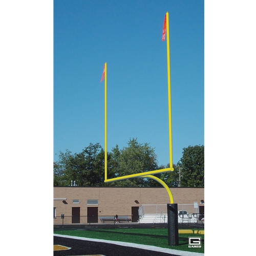 FGP401SY 4.5 in. Outer Diameter Redzone High School Football Goalposts, Permanent & Sleeve Mount, Yellow
