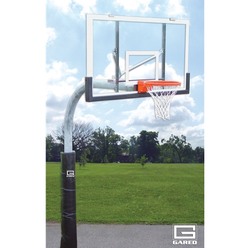 PK6040 5.59 in. O.D. BB72A38 5500 Goal Front Mount Gooseneck Post with Braces Backboard