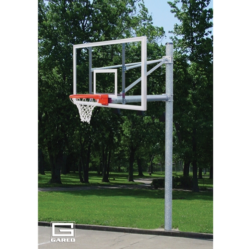 PK6091 5.59 in. O.D. BB72G50 5500 Goal Front Mount Adjustable Straight Post Backboard
