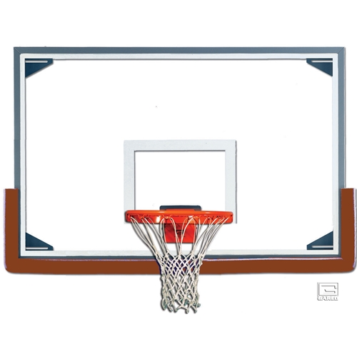 48 x 72 in. Tall Glass Backboard with Steel Frame