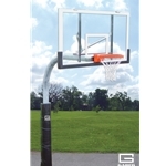 PK6025 5.59 in. O.D. BB60G38 5500 Goal Front Mount Gooseneck Post with Braces Backboard