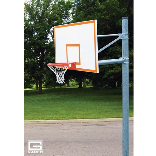 6.62 in. O.D. 1272B 7550 Goal Front Mount Adjustable Straight Post Backboard