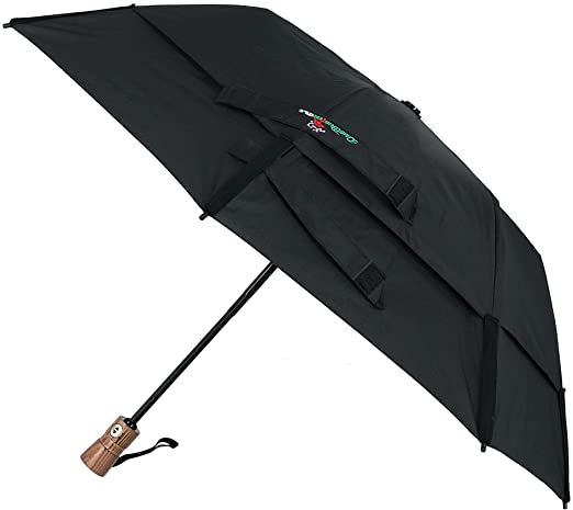 34143BL LTD Auto Open & Close Vented Compact Umbrella, Black - 43 in.