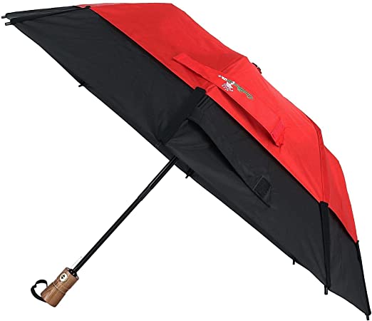 34143RD-BL LTD Auto Open & Close Vented Compact Umbrella, Red & Blue - 43 in.