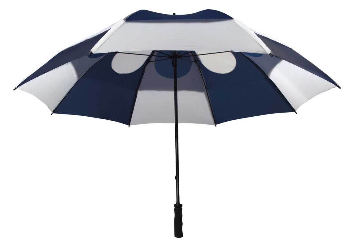 55162NA-WH Pro Series Gold Golf Manual Umbrella, Navy & White - 62 in.