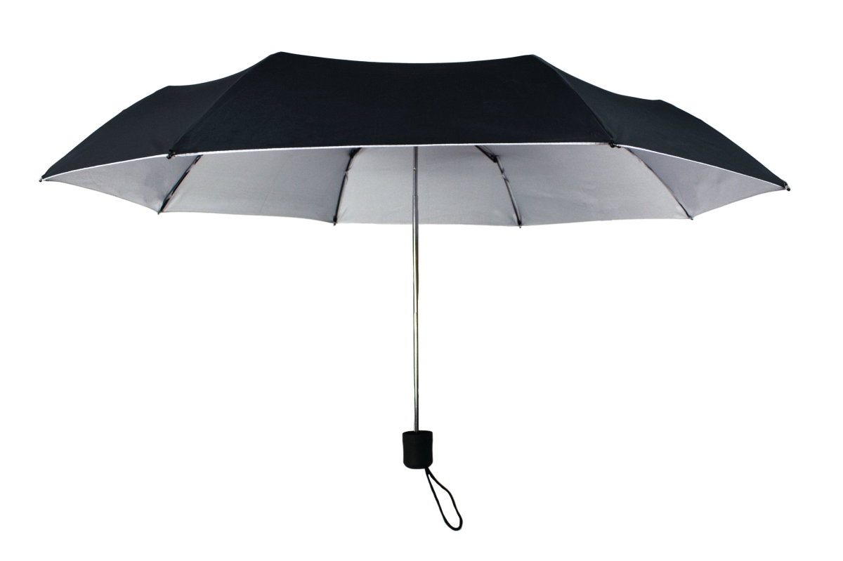 Picture of GustBuster 2425BL-SI 42 in. Rain Tamer Manual Open Sunblock Umbrella&#44; Black & Silver